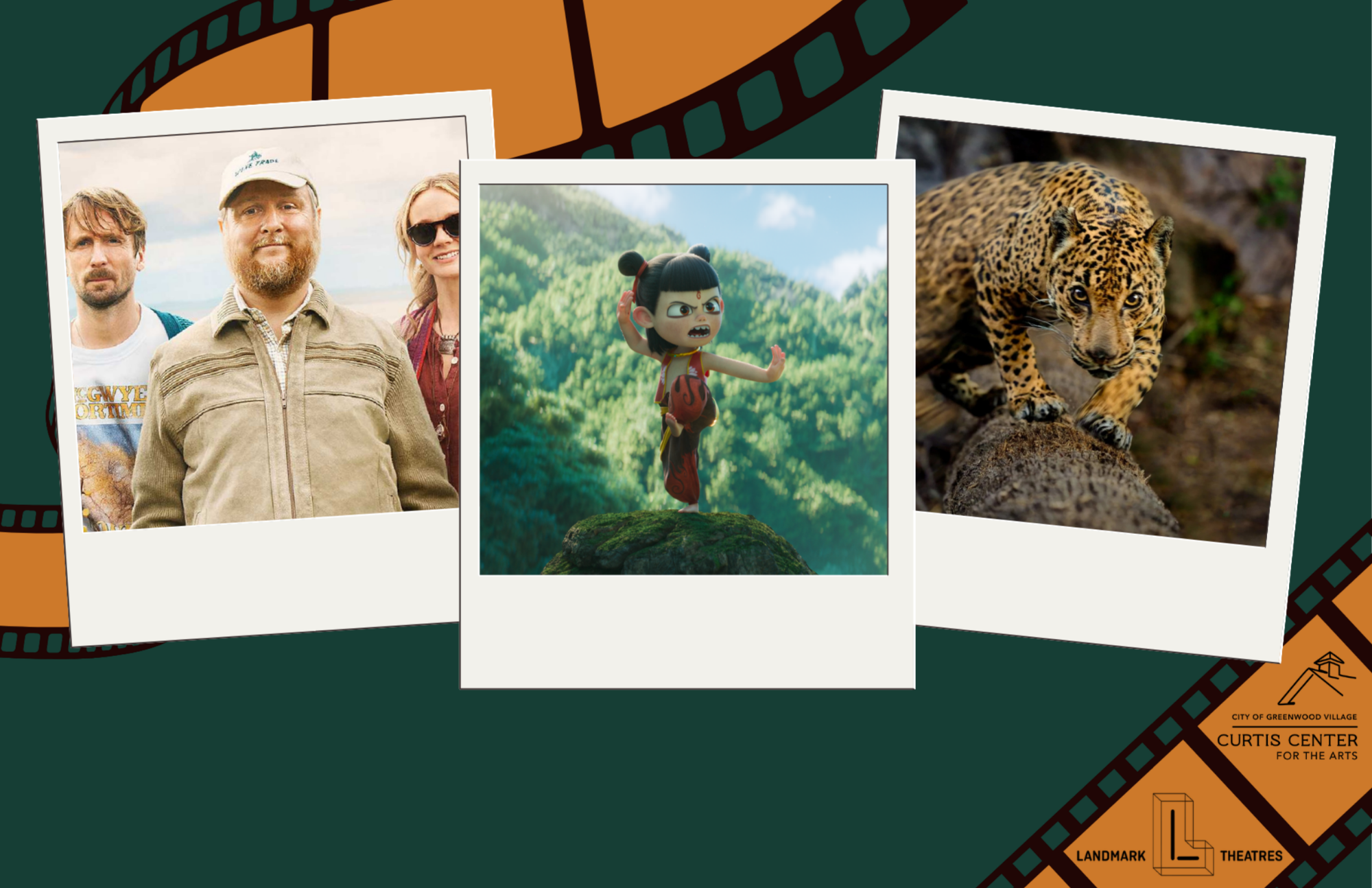 Poster advertising three different movies.